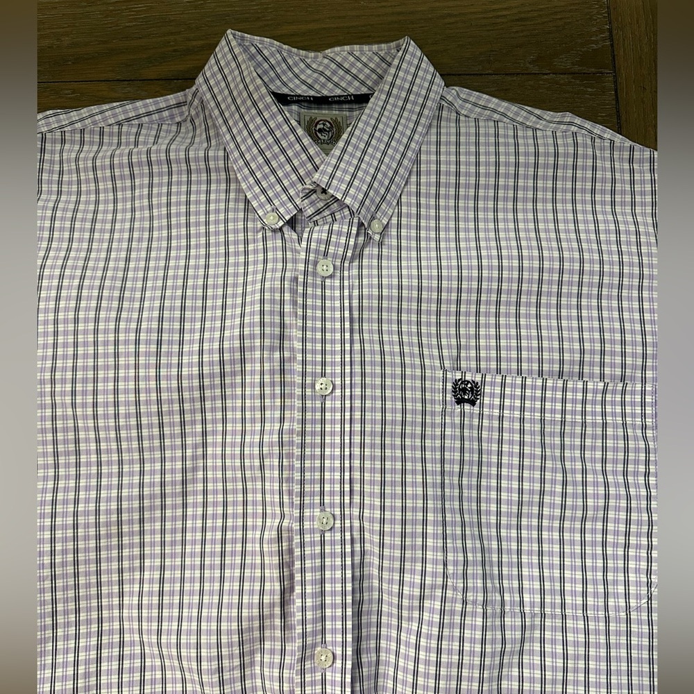 Cinch Long Sleeve Button‎ Up Shirt Size XL Gently Worn